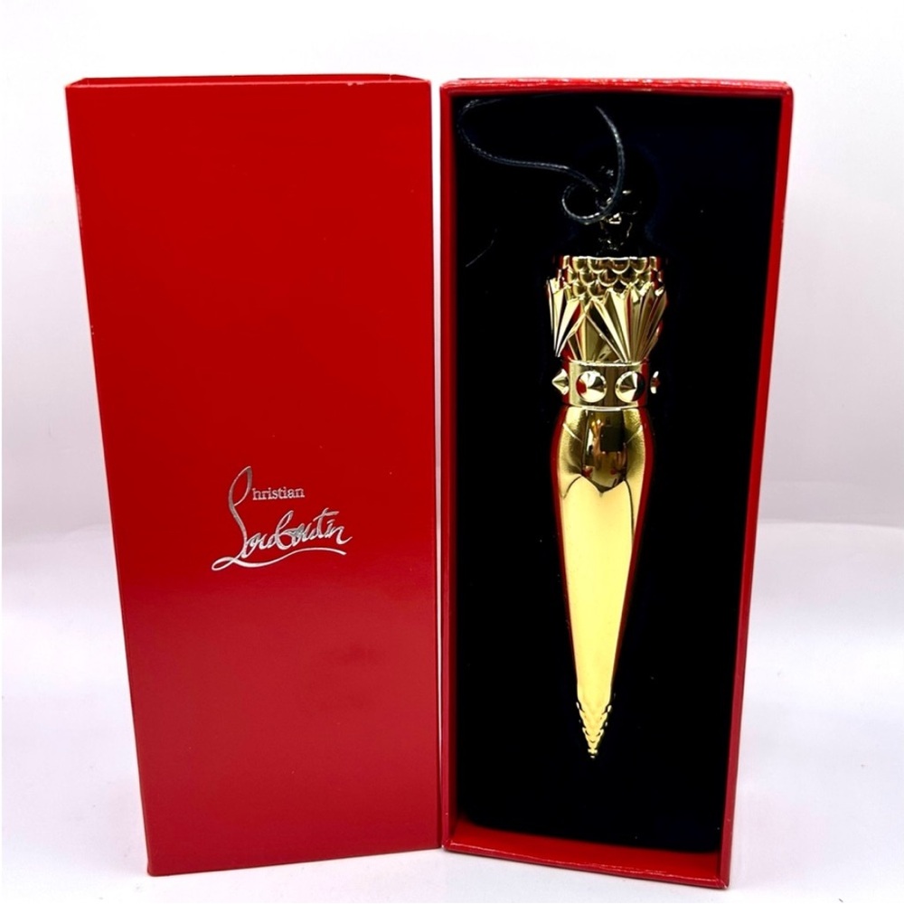Christian Louboutin Rouge Lipstick Grenade Love Refillable Collector Gold Case